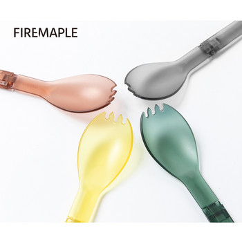 Fire Maple Χρώμα Tritan Spork Πτυσσόμενο κουτάλι Κάμπινγκ Φορητό επιτραπέζιο σκεύος Ελαφρύ πιρούνι για πικ-νικ για ταξιδιωτικά σακίδια
