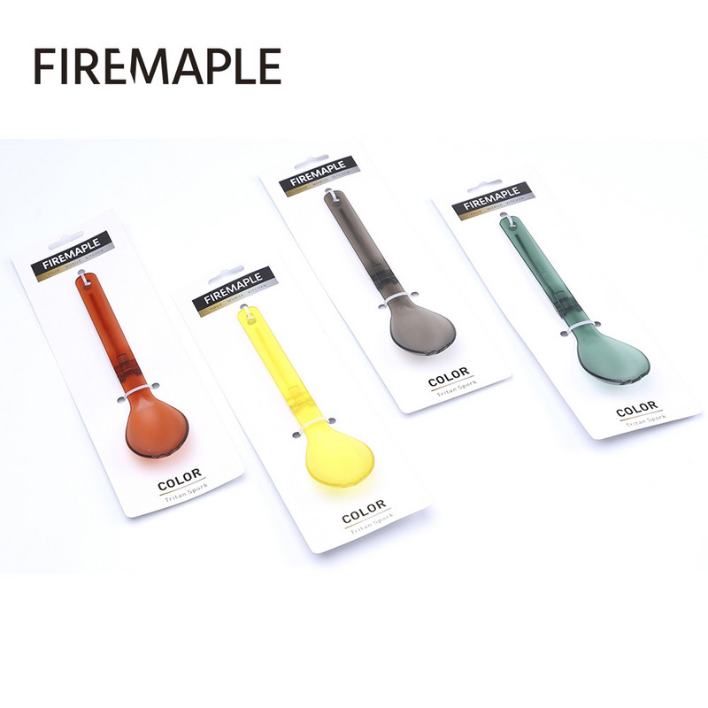 Fire Maple Color Tritan Spork összecsukható kanál Camping Hordozható evőeszközök Könnyű piknik vacsora villa utazási hátizsákkal