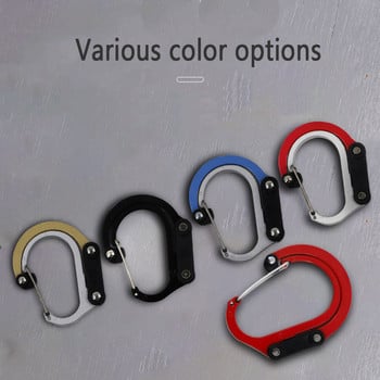 Hybrid Gear Clip - Carabiner Rotating Hook Clip Non-locking Streng Clips for Camping Fishing Πεζοπορία Ταξιδιωτικό σακίδιο