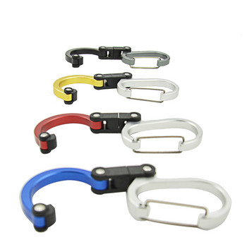 Hybrid Gear Clip - Carabiner Rotating Hook Clip Non-locking Streng Clips for Camping Fishing Πεζοπορία Ταξιδιωτικό σακίδιο