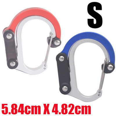 Hibridinis pavarų spaustukas – karabino besisukantis kablio spaustukas neužsifiksuojantis tvirtas spaustukas, skirtas stovyklavimui, žvejybai, žygiams, kelioninėms kuprinėms.