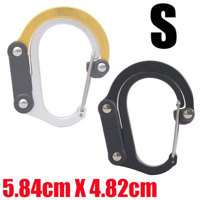 Hibridinis pavarų spaustukas – karabino besisukantis kablio spaustukas neužsifiksuojantis tvirtas spaustukas, skirtas stovyklavimui, žvejybai, žygiams, kelioninėms kuprinėms.