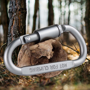 Survival D-ring Locking Carabiner Clip Set Screw Lock Κρεμαστό άγκιστρο πόρπη Karabiner Camping Climbing Equiping