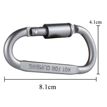 Survival D-ring Locking Carabiner Clip Set Screw Lock Κρεμαστό άγκιστρο πόρπη Karabiner Camping Climbing Equiping