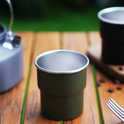 304 Rozsdamentes acél hőszigetelő csésze kültéri kemping túrázás víz kávé kávé sör tej tea csésze 300 ml