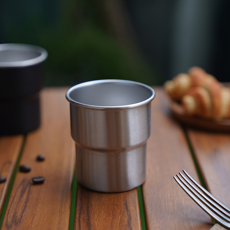 304 Rozsdamentes acél hőszigetelő csésze kültéri kemping túrázás víz kávé kávé sör tej tea csésze 300 ml