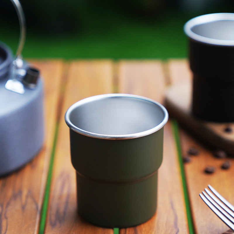 304 Rozsdamentes acél hőszigetelő csésze kültéri kemping túrázás víz kávé kávé sör tej tea csésze 300 ml