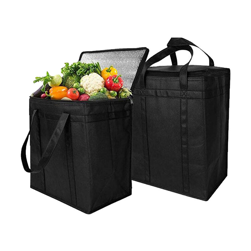 30 literes cipzárral, hőszigetelt ételszállítmány nagy összecsukható piknikhez, tengerparti vásárláshoz Újrafelhasználható ebéd hűtőtáska BBQ ital
