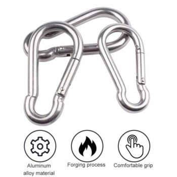 10 τμχ Mini Carabiners Alloy Spring Carabiner Snap Hooks Carabiner Clip Μπρελόκ για υπαίθριο κάμπινγκ Αναρρίχηση Πεζοπορία Πόρπες D-ring