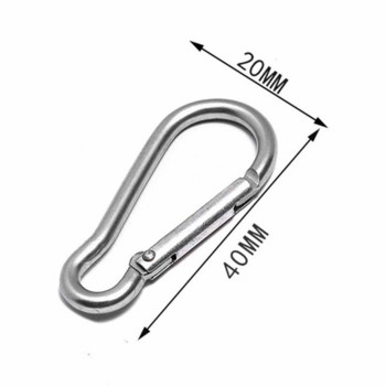 10 τμχ Mini Carabiners Alloy Spring Carabiner Snap Hooks Carabiner Clip Μπρελόκ για υπαίθριο κάμπινγκ Αναρρίχηση Πεζοπορία Πόρπες D-ring