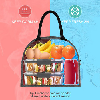 Преносима чанта за обяд Термоизолиран охладител Пикник Чанти за съхранение на храна Ръчна чанта Bento Pouch Контейнер за вечеря Училищна чанта за съхранение на храна