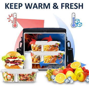 Τσάντα για πικνίκ εξωτερικού χώρου Κάμπινγκ Τσάντα Bento Θήκη Δείπνου Δοχείο Σχολικής Αποθήκευσης Τροφίμων Αδιάβροχο θερμομονωμένο κουτί γεύματος