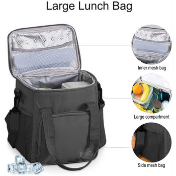 Къмпинг чанта за пикник на открито Дамска чанта Bento Pouch Контейнер за вечеря Училищни чанти за съхранение на храна Непропусклива Термоизолирана кутия за обяд