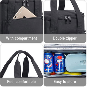 Къмпинг чанта за пикник на открито Дамска чанта Bento Pouch Контейнер за вечеря Училищни чанти за съхранение на храна Непропусклива Термоизолирана кутия за обяд