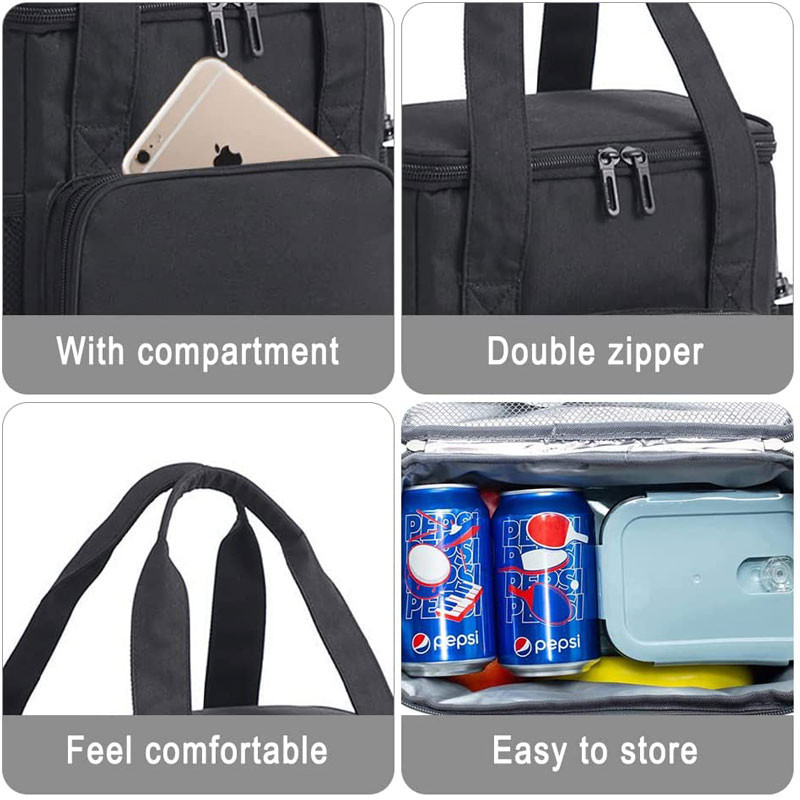 Brīvdabas kempinga piknika soma rokassomiņa Bento maisiņš vakariņu konteiners skolas pārtikas uzglabāšanas somas Pārnēsājamas termiski izolētas pusdienu somas