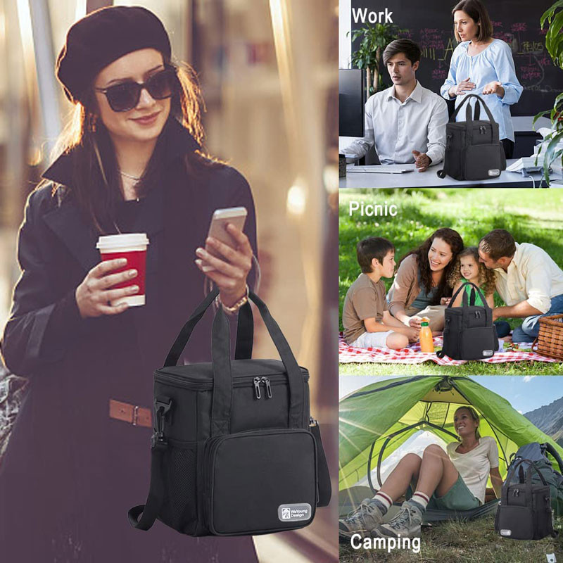 Brīvdabas kempinga piknika soma rokassomiņa Bento maisiņš vakariņu konteiners skolas pārtikas uzglabāšanas somas Pārnēsājamas termiski izolētas pusdienu somas