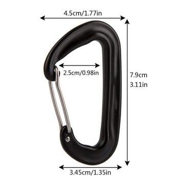 Επαγγελματική αναρρίχηση Carabiner D Shape Mountaineering Bockle Hook 12KN Safety Lock Αξεσουάρ εξοπλισμού αναρρίχησης εξωτερικού χώρου