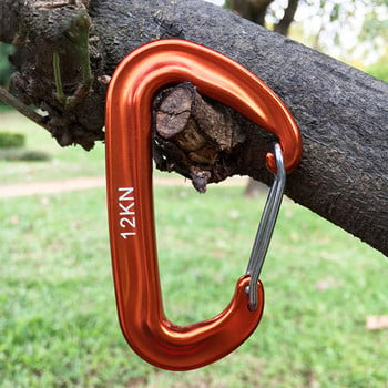 Επαγγελματική αναρρίχηση Carabiner D Shape Mountaineering Bockle Hook 12KN Safety Lock Αξεσουάρ εξοπλισμού αναρρίχησης εξωτερικού χώρου