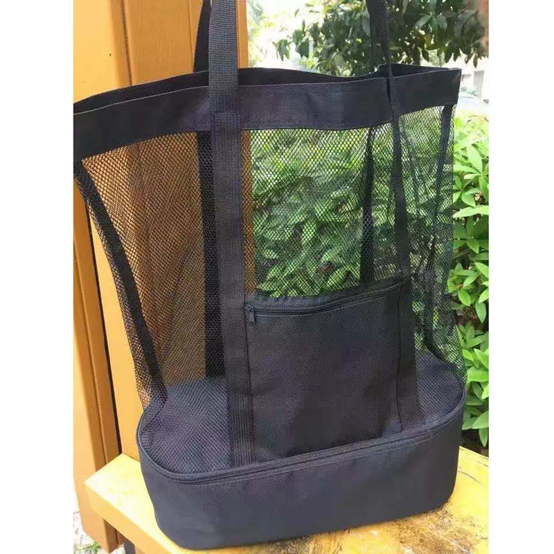 Πολλαπλών λειτουργιών υπαίθρια τσάντα για πικνίκ ταξιδιού στην παραλία Κάμπινγκ Ice bag Τσάντες γεύματος μονωτική τσάντα Διχτυωτό φερμουάρ Plus μέγεθος εξωτερικού χώρου