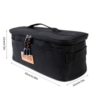 Kültéri kemping gáztartály tároló táska nagy kapacitású köszörült szög szerszámtáska gázpalack piknik edénykészlet készlet szervező