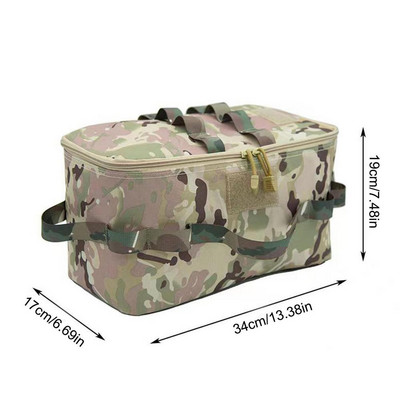 Kültéri kemping gáztartály tároló táska nagy kapacitású köszörült szög szerszámtáska gázpalack piknik edénykészlet készlet szervező