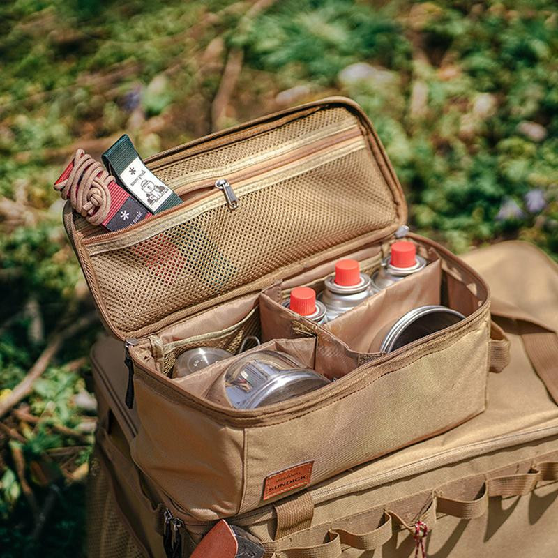Kültéri kemping gáztartály tároló táska nagy kapacitású köszörült szög szerszámtáska gázpalack piknik edénykészlet készlet szervező