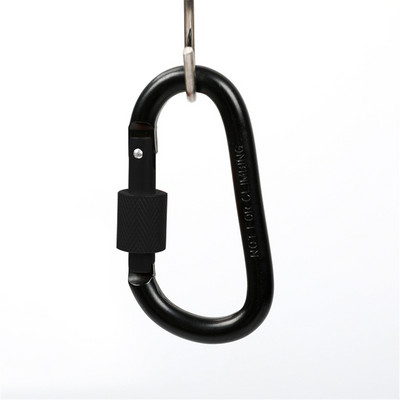 Καραμπίνερ τύπου D με κλειδαριά Outdoor Climbing Camping Έντονο κούμπωμα από κράμα αλουμινίου Κλείσιμο μπρελόκ Multi Survival Gear Kit Travel