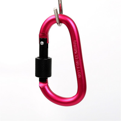 Καραμπίνερ τύπου D με κλειδαριά Outdoor Climbing Camping Έντονο κούμπωμα από κράμα αλουμινίου Κλείσιμο μπρελόκ Multi Survival Gear Kit Travel