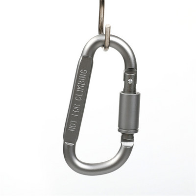 Καραμπίνερ τύπου D με κλειδαριά Outdoor Climbing Camping Έντονο κούμπωμα από κράμα αλουμινίου Κλείσιμο μπρελόκ Multi Survival Gear Kit Travel