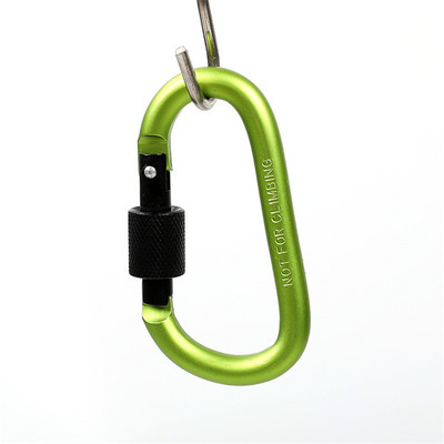 Καραμπίνερ τύπου D με κλειδαριά Outdoor Climbing Camping Έντονο κούμπωμα από κράμα αλουμινίου Κλείσιμο μπρελόκ Multi Survival Gear Kit Travel