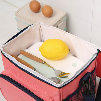 Τσάντα πικνίκ μεγάλης χωρητικότητας μονωμένη τσάντα μεσημεριανού γεύματος για κάμπινγκ γυμναστήριο Θήκη μεταφοράς κάμπινγκ Cooler Tote Thermal Box