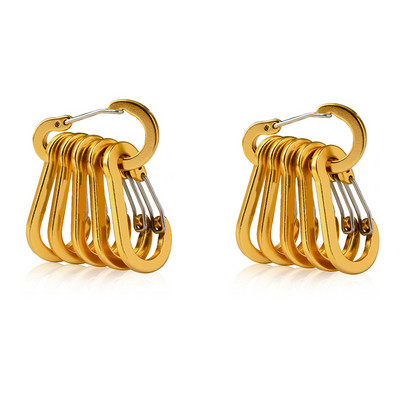 6/12gab. āra kempinga daudzrīku alpīnisma sprādzes, tērauda, mazas karabīnes spailes, makšķerēšanas kāpšanas piederumi