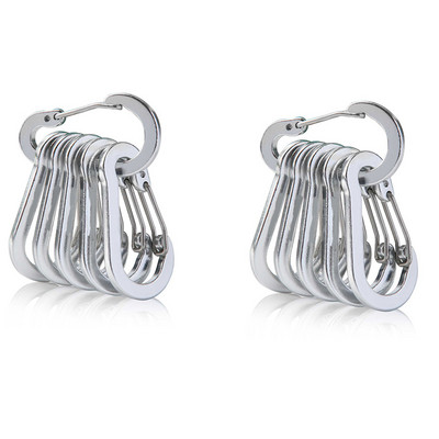 6/12gab. āra kempinga daudzrīku alpīnisma sprādzes, tērauda, mazas karabīnes spailes, makšķerēšanas kāpšanas piederumi