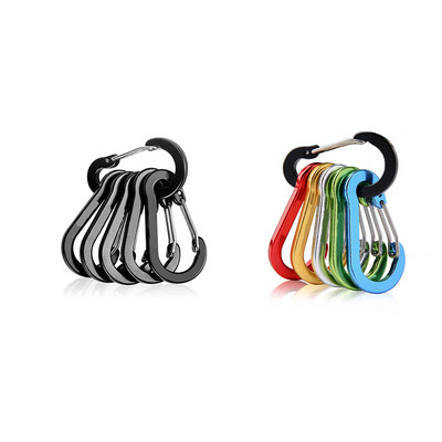 6/12gab. āra kempinga daudzrīku alpīnisma sprādzes, tērauda, mazas karabīnes spailes, makšķerēšanas kāpšanas piederumi