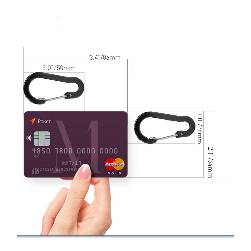 6/12gab. āra kempinga daudzrīku alpīnisma sprādzes, tērauda, mazas karabīnes spailes, makšķerēšanas kāpšanas piederumi