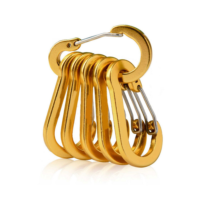 6/12gab. āra kempinga daudzrīku alpīnisma sprādzes, tērauda, mazas karabīnes spailes, makšķerēšanas kāpšanas piederumi