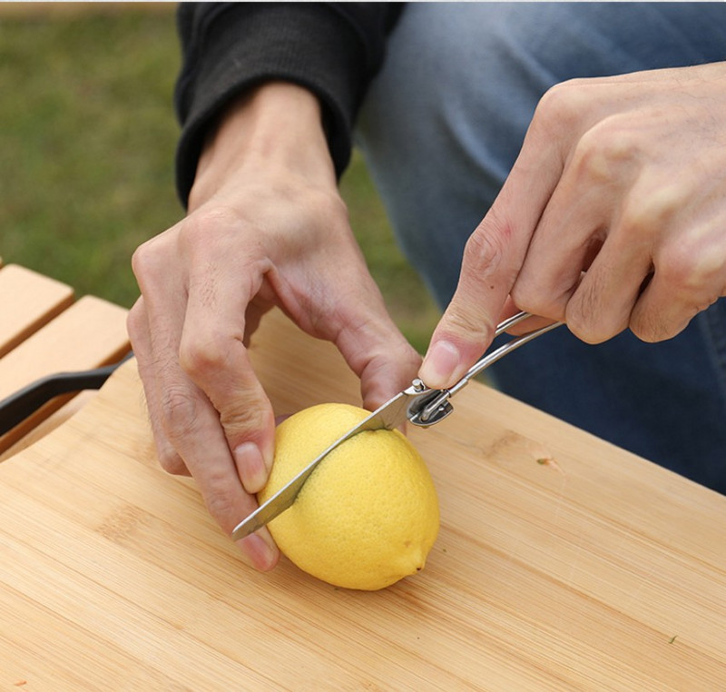 Saliekams nazis, dakša un karote ar garu rokturi nerūsējošā tērauda galda piederumu komplekts Kombinētie galda piederumu komplekti āra piknika kempinga rīki