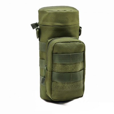 Outdoors Molle Water Bottle Pouch Тактическа екипировка Чайник Чанта през рамо за кръста за армейски фенове Катерене Къмпинг Туристически чанти