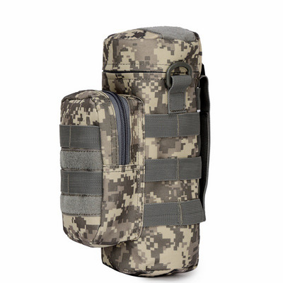Outdoors Molle Water Bottle Pouch Тактическа екипировка Чайник Чанта през рамо за кръста за армейски фенове Катерене Къмпинг Туристически чанти