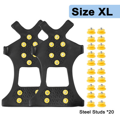 1 par 10 klinova Protuklizna hvataljka za snijeg, šiljci, zimsko penjanje, protuklizne, ledene šiljke, hvataljke za cipele, čizme, bitve za snijeg, dereze