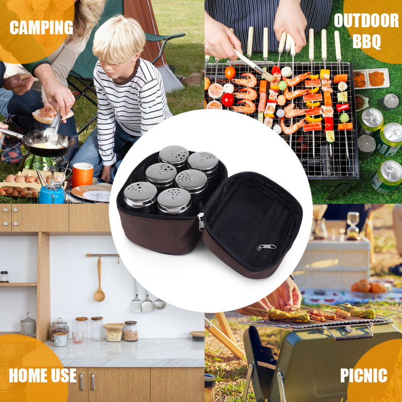 Kempinga garšvielu pudeles garšvielu burkas rotējošs konteiners