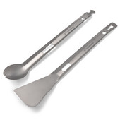 Tomshoo Titanium Multi Tong Spork Shovel Spatula All-In-One edény hordozható kemping grillezési étkészlet szabadtéri kempingezéshez