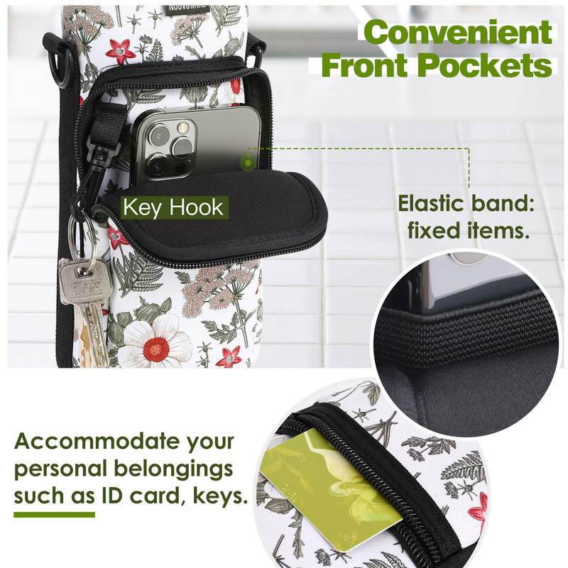 Ρυθμιζόμενη θήκη θήκης για μπουκάλι νερού ώμου Υπαίθριο ταξίδι Κάμπινγκ Πεζοπορία Ποδηλασία Ψάρεμα Κυνήγι Μπουκάλι Νερού Βραστήρας Carr