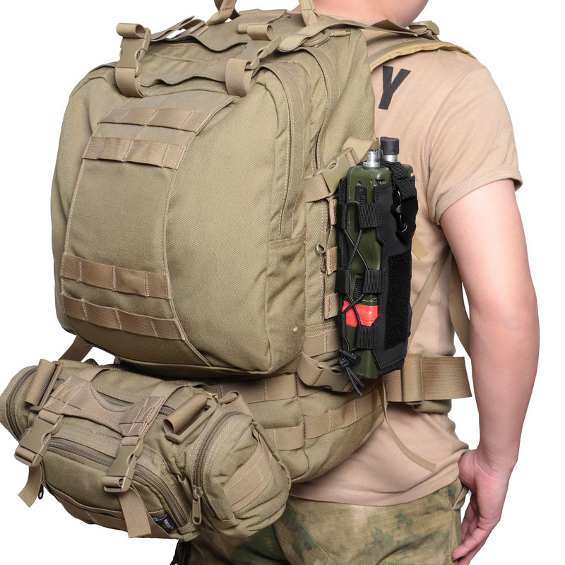 Molle τσάντα για μπουκάλι νερού με κορδόνι για μπουκάλι Βραστήρα θήκη ραδιόφωνο Θήκη Tactical Tools Walkie-talkie Carrier Camping εξωτερικού χώρου