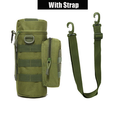 Molle System Military Kettle Waist Bag Тактическа чанта за бутилка вода Голям капацитет Лов на открито Туристически риболов Чанта за чайник