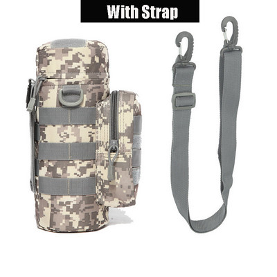 Molle System Military Kettle Waist Bag Тактическа чанта за бутилка вода Голям капацитет Лов на открито Туристически риболов Чанта за чайник