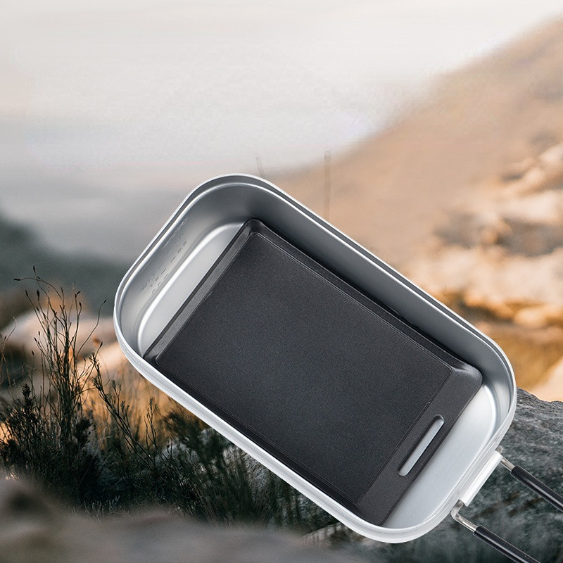 Ketaus lauko kepimo padėklas Teppanyaki grilio keptuvė Buitinė kepsninė Nelipni kepimo reikmenys Nešiojami keptuvės vėsinimo reikmenys