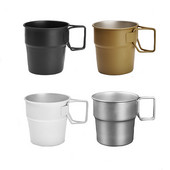 Lauko 300 ml 304 nerūdijančio plieno stovyklavimo puodelis sulankstoma rankena gerti vyną alaus kavos arbatos puodelis kelioninis puodelis stalo reikmenys vandens puodelis