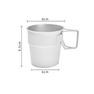 Lauko 300 ml 304 nerūdijančio plieno stovyklavimo puodelis sulankstoma rankena gerti vyną alaus kavos arbatos puodelis kelioninis puodelis stalo reikmenys vandens puodelis