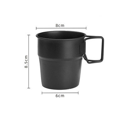 Lauko 300 ml 304 nerūdijančio plieno stovyklavimo puodelis sulankstoma rankena gerti vyną alaus kavos arbatos puodelis kelioninis puodelis stalo reikmenys vandens puodelis